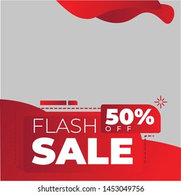 Modern promotion square web banner for social media mobile apps