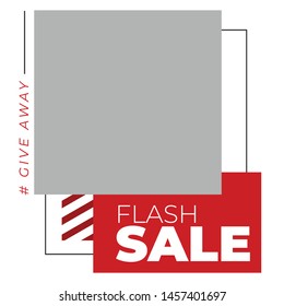 Modern promotion square web banner for social media mobile apps