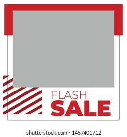 Modern promotion square web banner for social media mobile apps