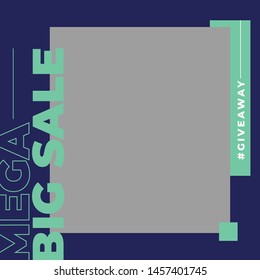 Modern promotion square web banner for social media mobile apps