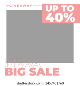Modern promotion square web banner for social media mobile apps