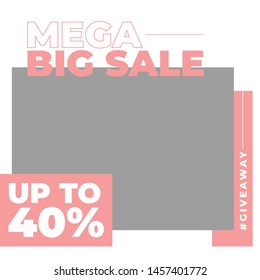 Modern promotion square web banner for social media mobile apps