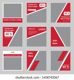 Modern promotion square web banner for social media mobile apps