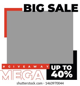Modern promotion square web banner for social media mobile apps