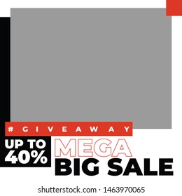 Modern promotion square web banner for social media mobile apps