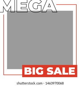 Modern promotion square web banner for social media mobile apps