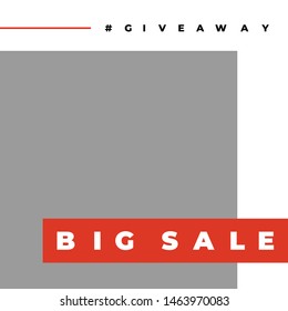 Modern promotion square web banner for social media mobile apps