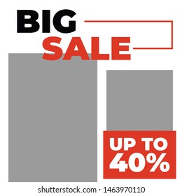 Modern promotion square web banner for social media mobile apps