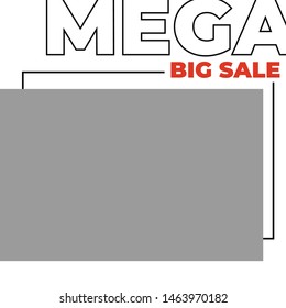 Modern promotion square web banner for social media mobile apps