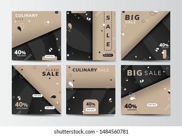 Modern promotion square web banner for social media mobile apps