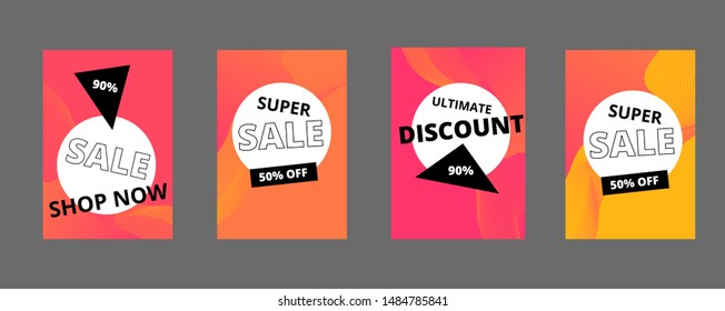 Modern promotion square web banner for social media mobile apps. Elegant sale and discount promo backgrounds with abstract pattern. Email ad newsletter layouts.