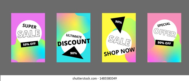 Modern promotion square web banner for social media mobile apps. Elegant sale and discount promo backgrounds with abstract pattern. Email ad newsletter layouts.