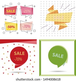 Modern promotion square web banner for social media mobile apps. Elegant sale and discount promo backgrounds with abstract pattern.