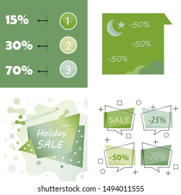 Modern promotion square web banner for social media mobile apps. Elegant sale and discount promo backgrounds with abstract pattern.