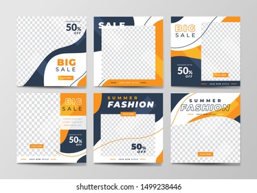 Modern promotion square web banner for social media mobile apps. Elegant sale and discount promo backgrounds with abstract pattern. Email ad newsletter layouts