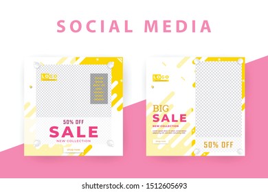 Modern Promotion Square Web Banner for Social Media Posts