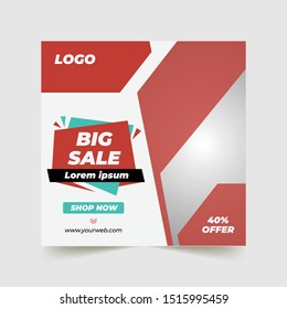 Modern promotion square web banner for social media mobile apps. Elegant sale and discount promo backgrounds with abstract pattern. Email ad newsletter layouts. - Vector