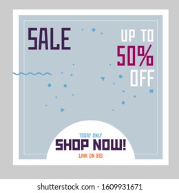 Modern promotion square web banner for social media mobile apps
