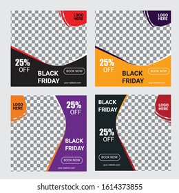 Modern promotion square web banner for social media mobile apps. Elegant sale and discount promo backgrounds with abstract pattern. Email ad newsletter layouts.
