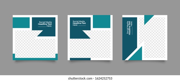 Modern promotion square web banner for social media mobile apps. Elegant sale and discount promo backgrounds for digital marketing.