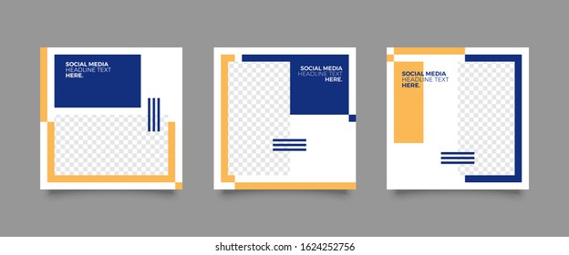 Modern promotion square web banner for social media mobile apps. Elegant sale and discount promo backgrounds for digital marketing.