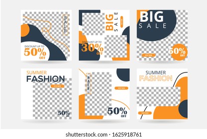 Modern promotion square web banner for social media mobile apps. Elegant sale and discount promo backgrounds. Email ad newsletter layouts. Template can be use for web app, advertising, banner