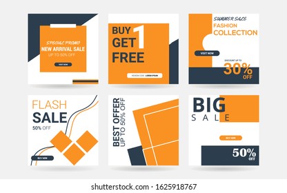 Modern promotion square web banner for social media mobile apps. Elegant sale and discount promo backgrounds. Email ad newsletter layouts. Template can be use for web app, advertising, banner