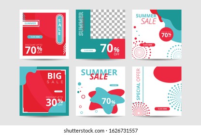 Modern promotion square web banner for social media mobile apps. Elegant sale and discount promo backgrounds. Email ad newsletter layouts. Template can be use for web app, advertising, banner