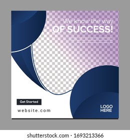 Modern promotion square web banner for social media mobile apps. Elegant sale and discount promo backgrounds with abstract pattern. Email ad newsletter layouts.