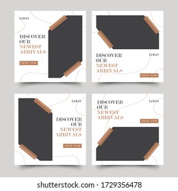 Modern promotion square web banner for social media banner template