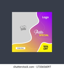 Modernes Promotion-Square-Webbanner für Social Media