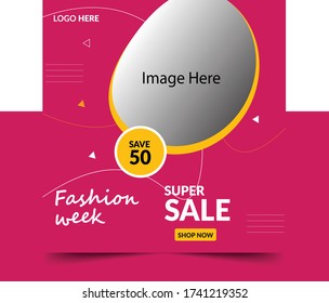 Modern promotion square web banner for social media Post design 