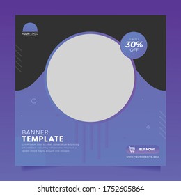 Modern promotion square web banner for social media mobile apps. Elegant sale and discount promo backgrounds with abstract pattern. Start your promotion by using these amazing designs.