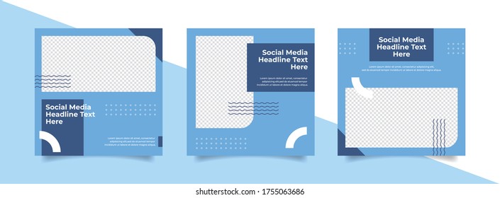 Modern promotion square web banner for social media mobile apps