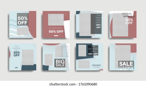 Modern promotion square web banner for social media . vector design illustration 