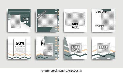 Banner web de promoción cuadrada moderna para medios sociales . ilustración de diseño vectorial 