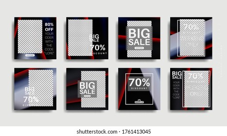 Modernes Promotion Square Web Banner für Social Media . Vektordesign-Illustration