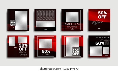 Banner web de promoción cuadrada moderna para medios sociales . ilustración de diseño vectorial