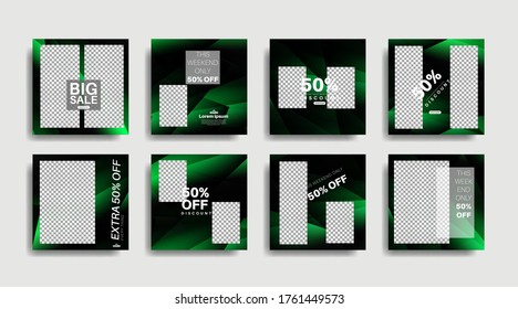 Modern promotion square web banner for social media . vector design illustration