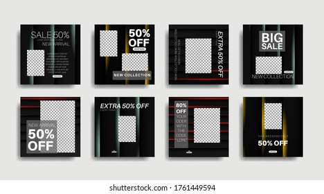 Banner web de promoción cuadrada moderna para medios sociales . ilustración de diseño vectorial