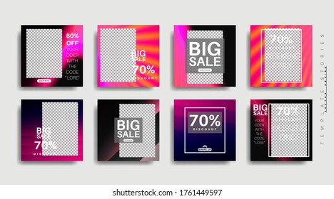 Modern promotion square web banner for social media . vector design illustration