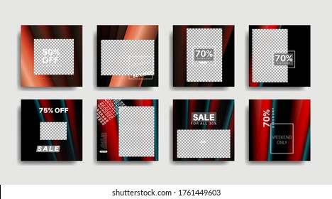 Modern promotion square web banner for social media . vector design illustration