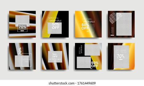 Banner web de promoción cuadrada moderna para medios sociales . ilustración de diseño vectorial