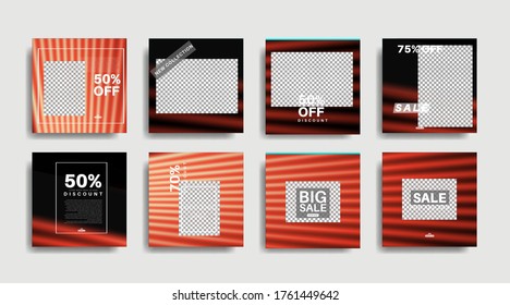 Modern promotion square web banner for social media . vector design illustration