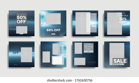 Modern promotion square web banner for social media . vector design illustration