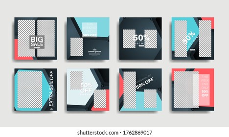 Modern promotion square web banner for social media . vector design illustration