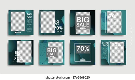 Modern promotion square web banner for social media . vector design illustration
