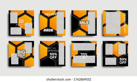 Banner web de promoción cuadrada moderna para medios sociales . ilustración de diseño vectorial