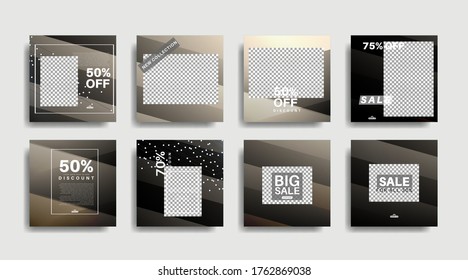 Modern promotion square web banner for social media . vector design illustration