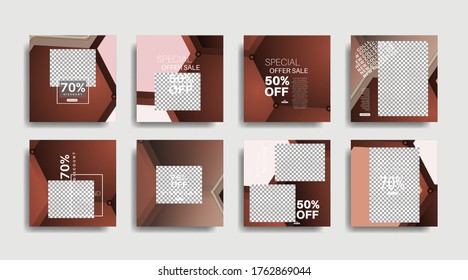Modern promotion square web banner for social media . vector design illustration